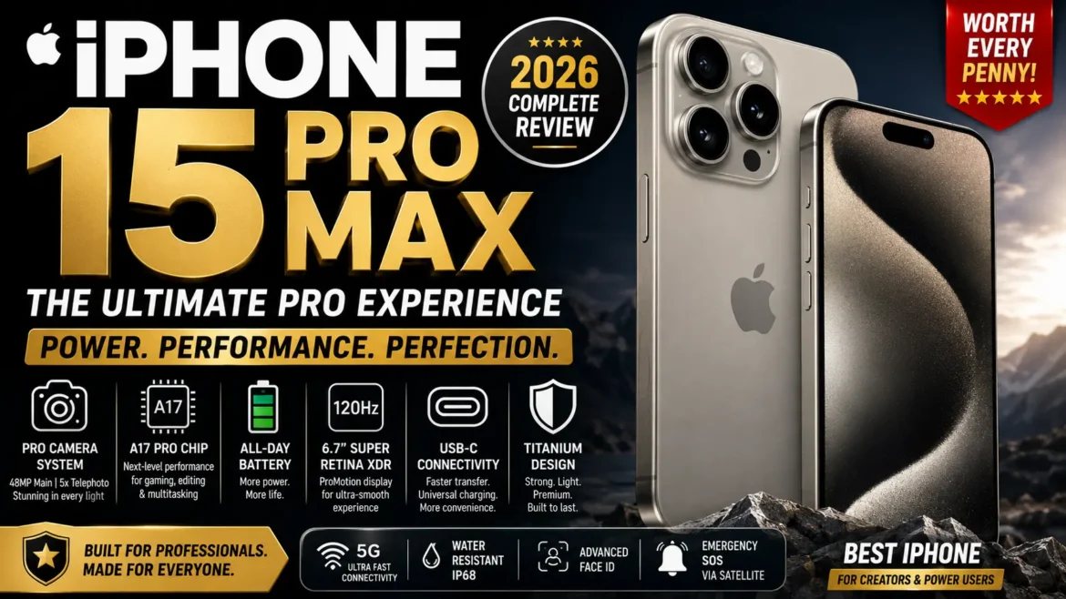 iPhone 15 Pro Max Review 2026: Features, Camera, Battery, Pros & Cons