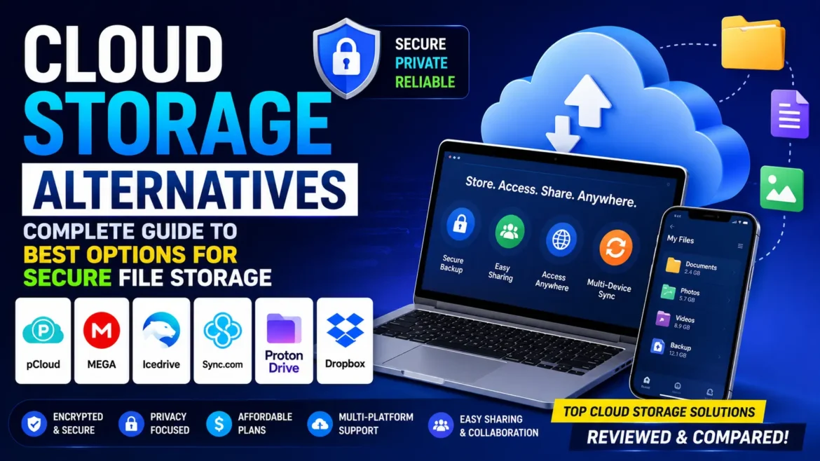 Cloud storage alternatives comparison showing different file storage options and services